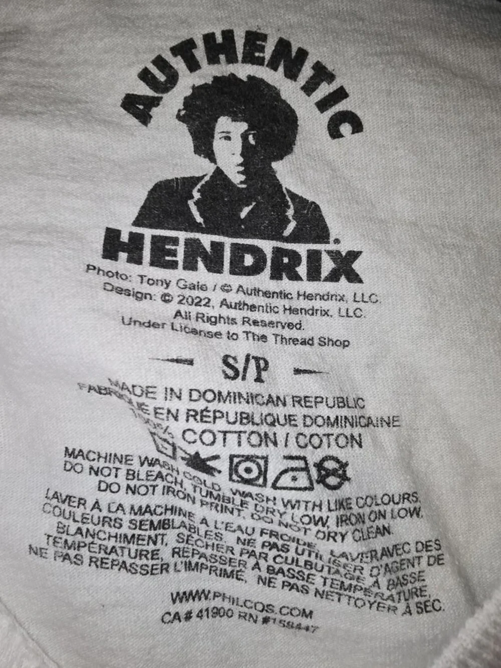 Jimi Hendrix T Shirt Mens Authentic Hendrix San Fransisco Concert Size Small - Picture 4 of 4